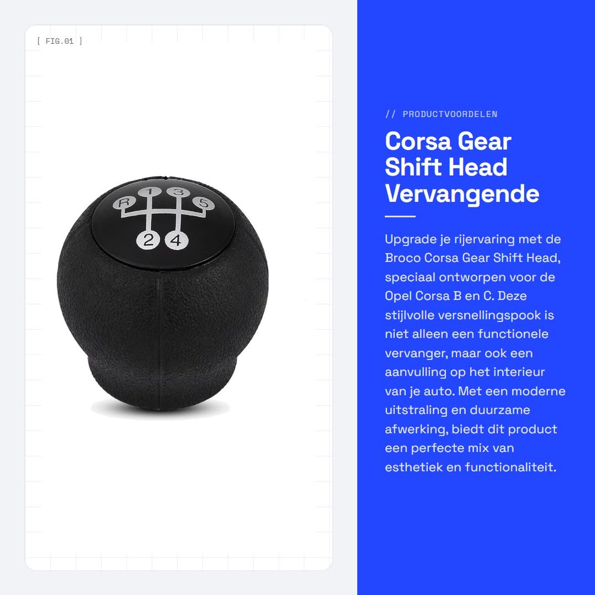 Dailygoods- Versnellingspookknop 5-versnellingen - Pookknop - Universeel - Vervangingsknop - Hoge kwaliteit - Zwart/Zilver - Versnellingspook