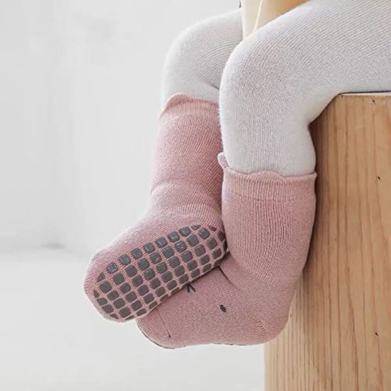 Babysokken - Wintersokken - Warme Voetjes - Anti-slip zolen - 5 paar - Multicolor — afbeelding 3