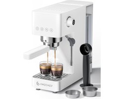 Espressomachine - Koffiezetapparaat - Cappuccino Maken - Professionele Extractie - 1.5L Watertank - Wit