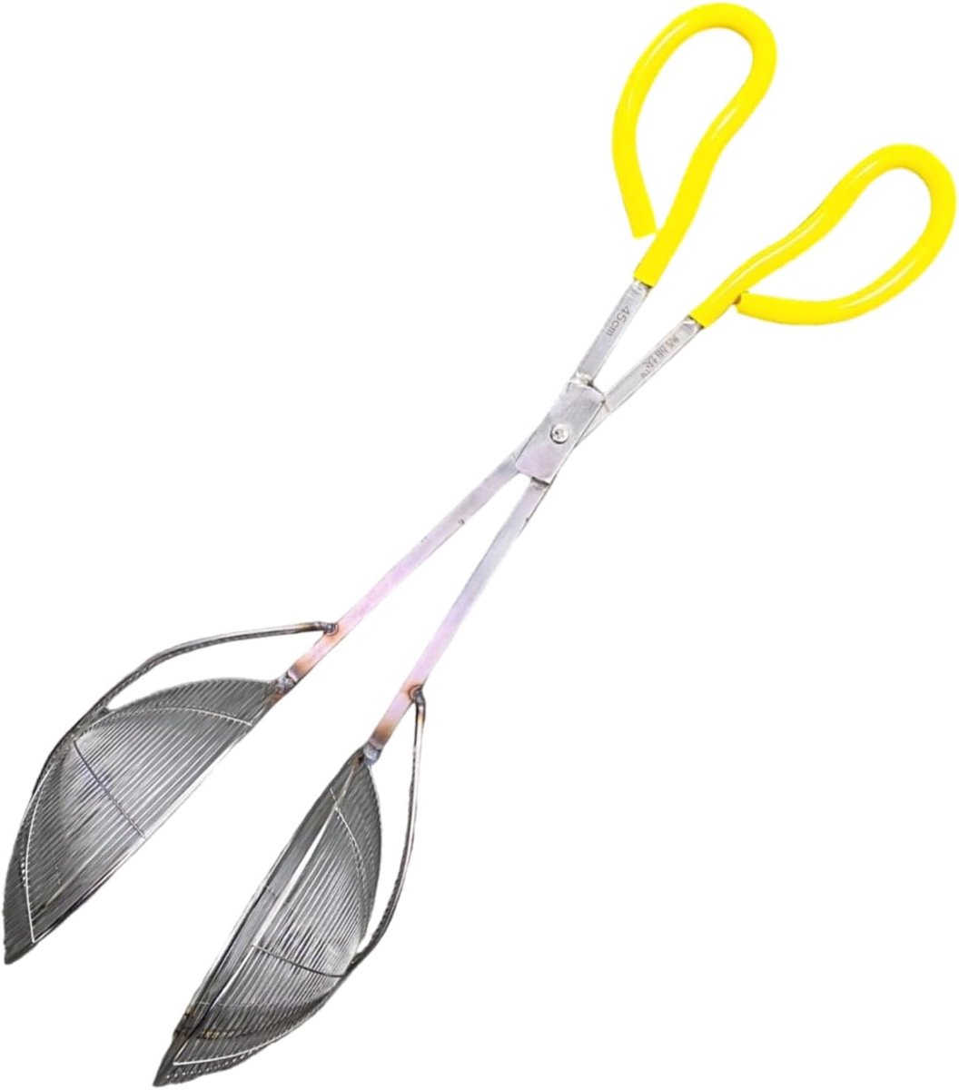 Visgrijper Schep - Visgerei Zeeflepel - Vissen Outdoor - Dubbele Zeeflepel - 53 cm - Geel
