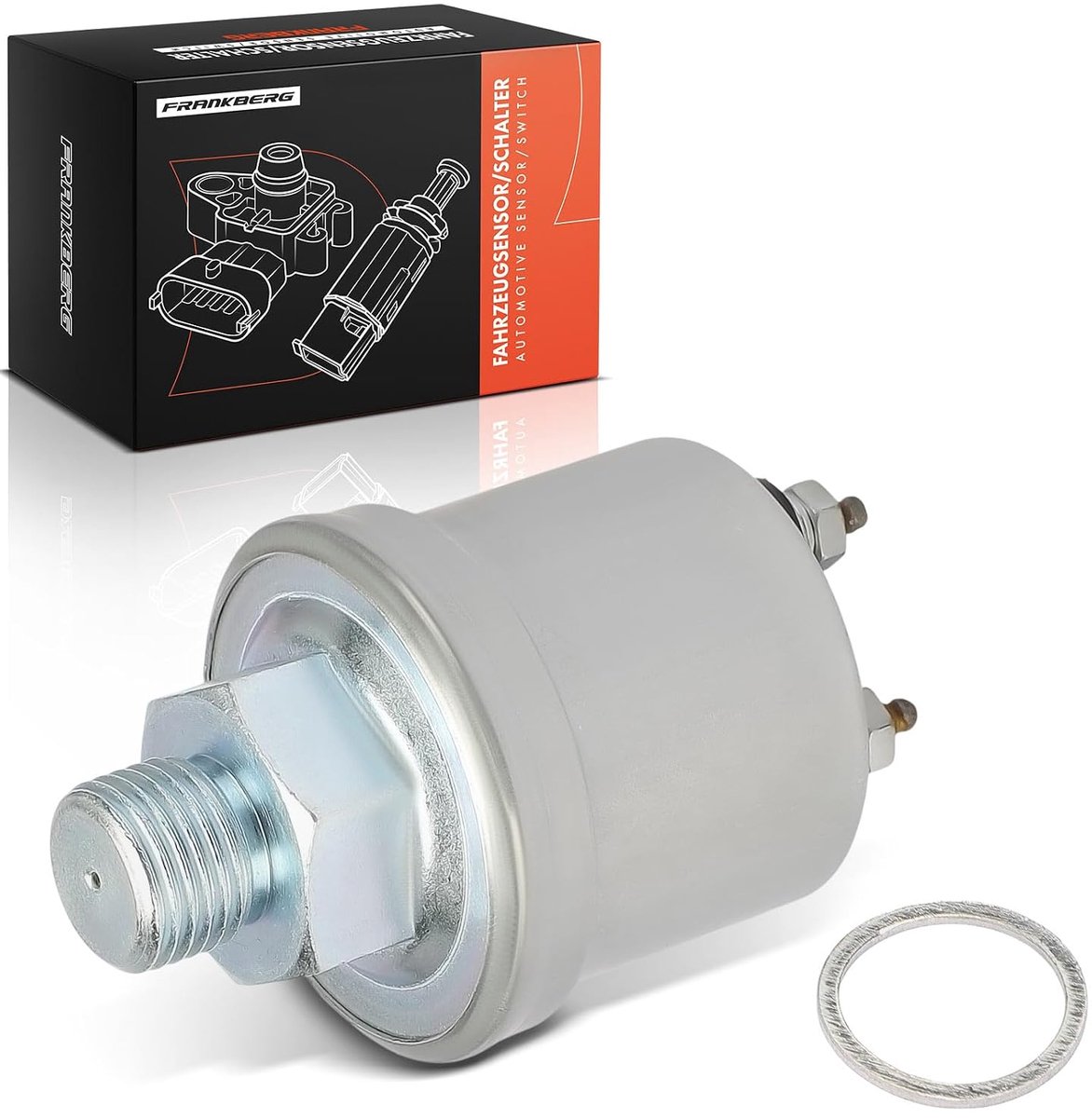 Uitlaatgasdruk sensor - Druksensor - Voertuigonderhoud - Directe vervanging - 8 x 8 x 8 cm - Zwart