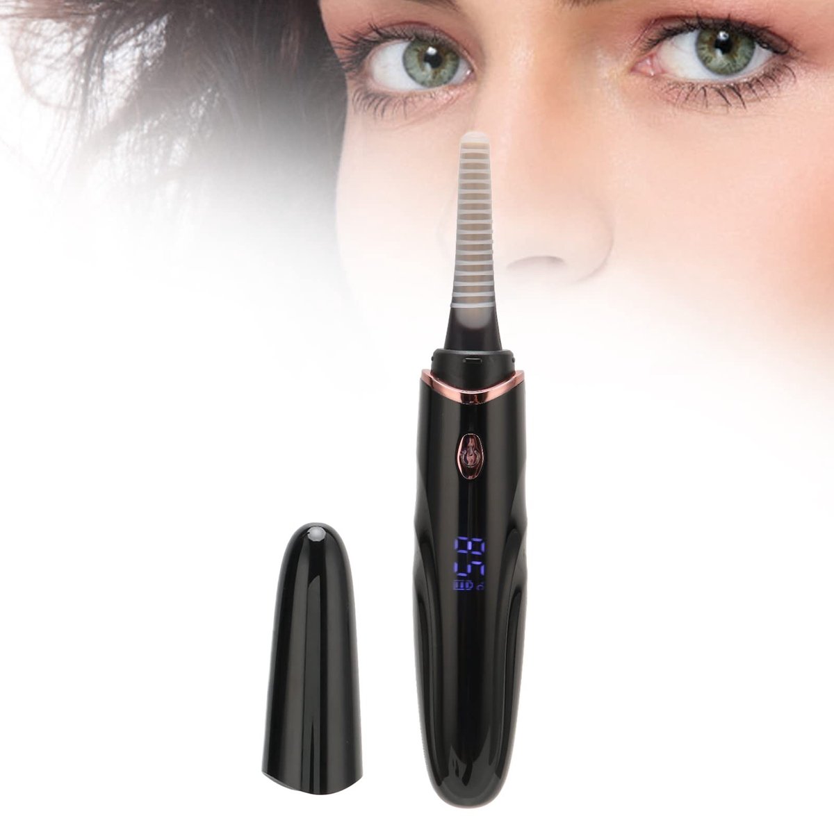 Dailygoods - Elektrische Verwarmde Wimperkruller met LED Display en Verstelbare Temperatuur