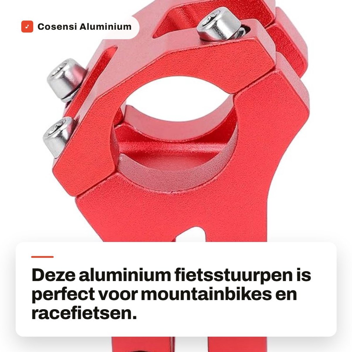 Dailygoods- Fietsstuurpen Aluminium 25.4x35mm - Korte Stuurpen - Verstelbare Stuurpen - Stuurpen Racefiets - Stuurpen Mountainbike - Duurzaam en Corrosiebestendig