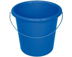 Universele emmer - Blauwe bak - Huishoudelijk werk - Veelzijdig inzetbaar - 5 liter - Blauw