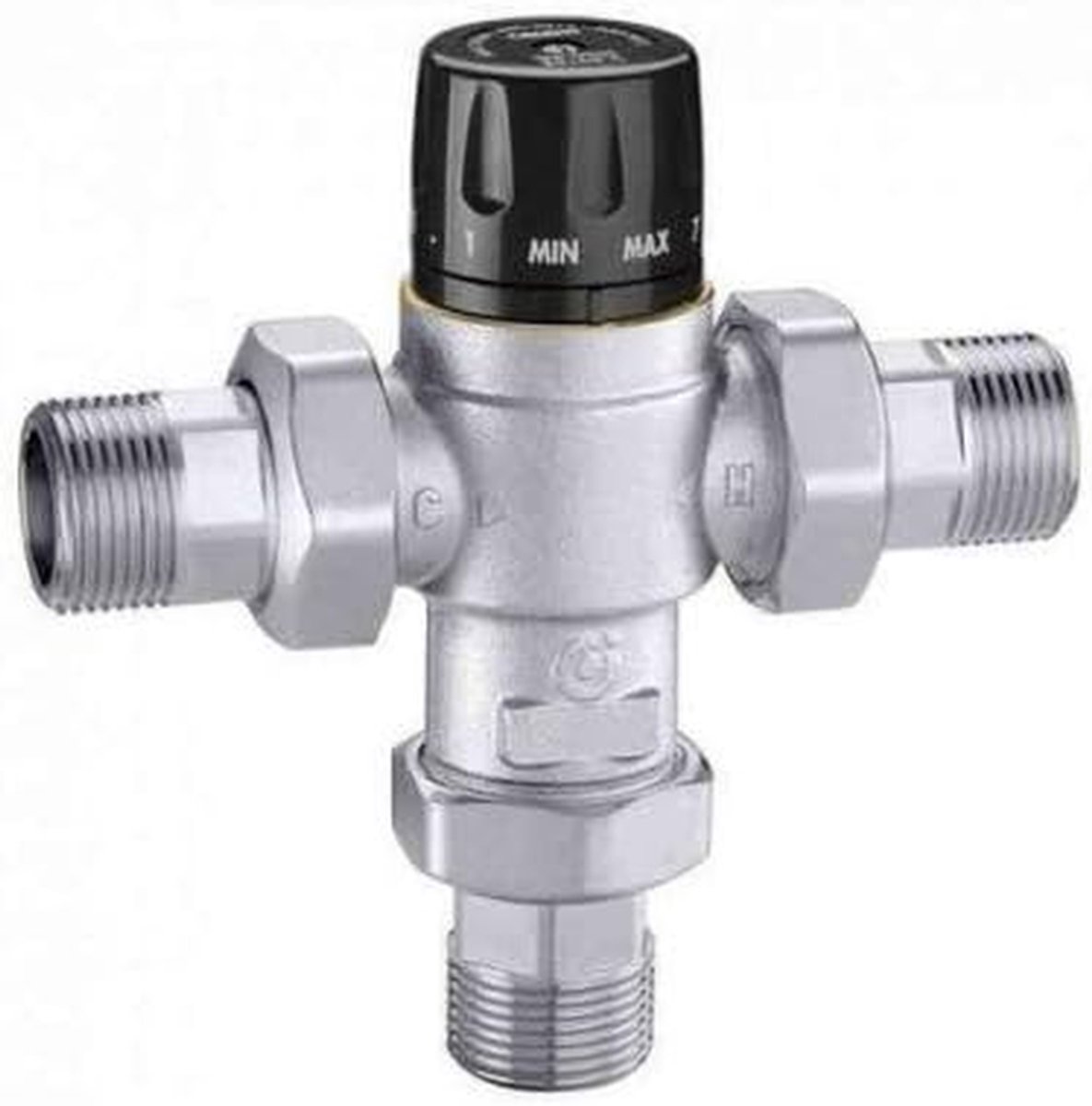 Thermostatische Mixer - Temperatuurregelaar Kraan - Water Temperatuur - Verstelbaar Draaiknop - 3/4 Inch - Chroom