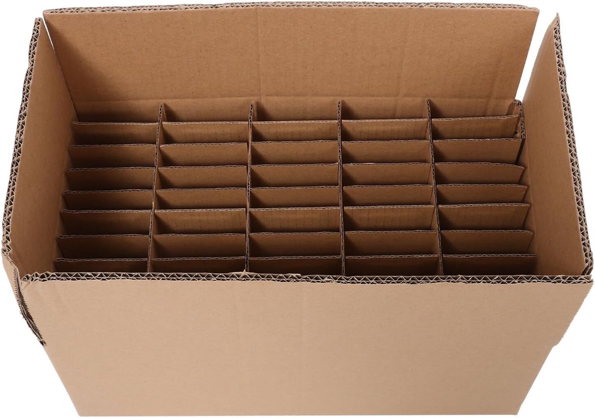 Verhuisdozen Indelers - Dozen Scheiders - Spullen Verhuizen - Verstelbare Maten - 37.7x37.7cm - Bruin