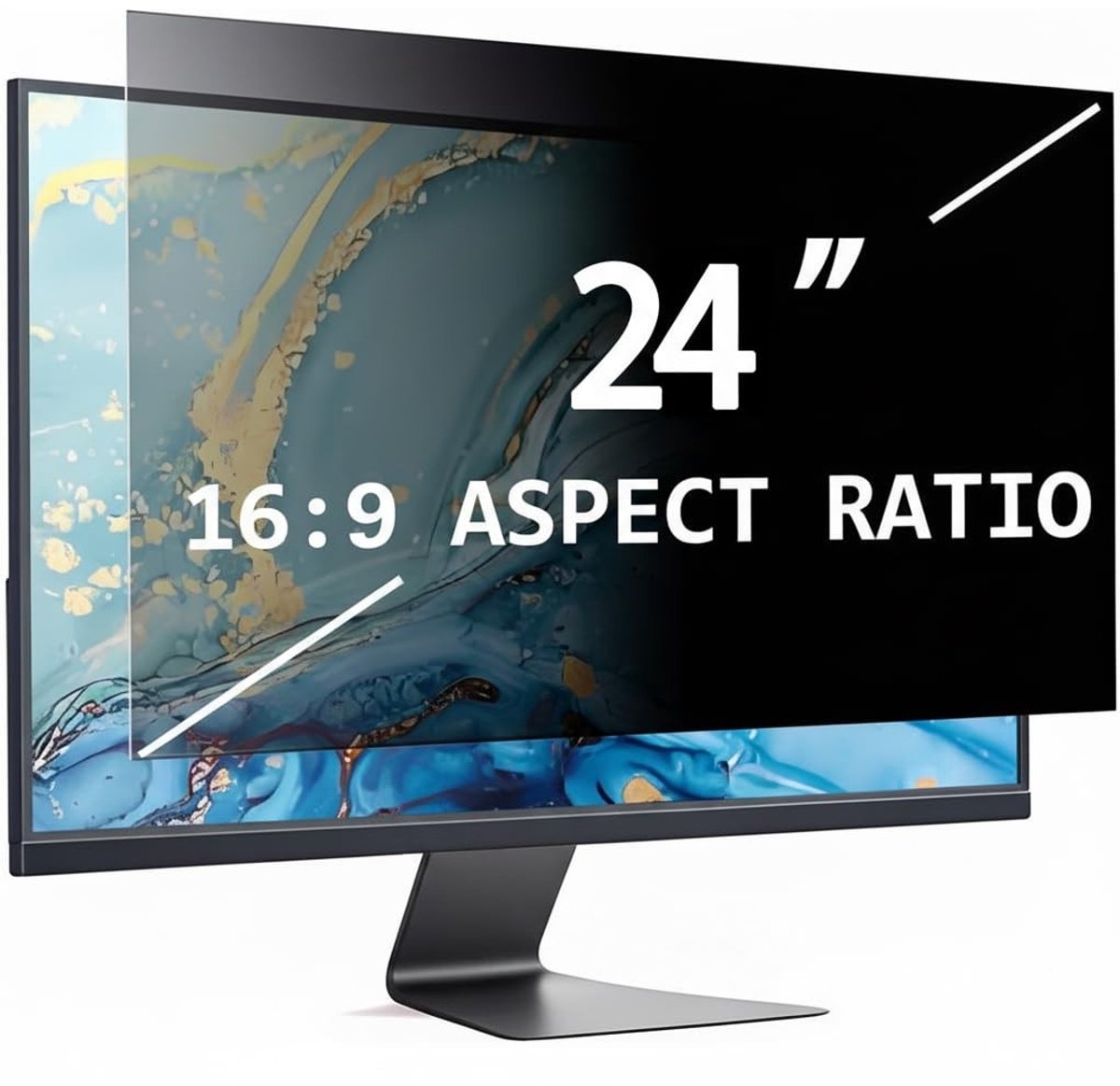 Dailygoods- Privacy Scherm 24 Inch - Oogbescherming - Antireflectie - Blauw Licht Filter - 16:9 Aspect Ratio - Computer Monitor Filter - Monitorfilter