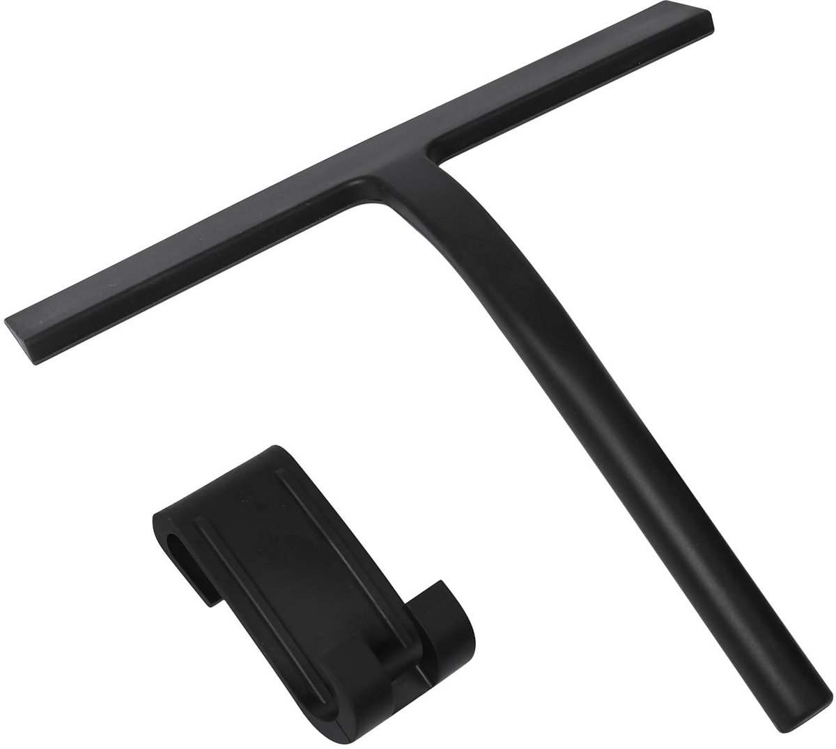 Dailygoods- Douchewisser Zwart - Siliconen - Waterdicht - Vloertrekker Badkamer - Ergonomisch Design - Comfortabele Grip - Watertrekker