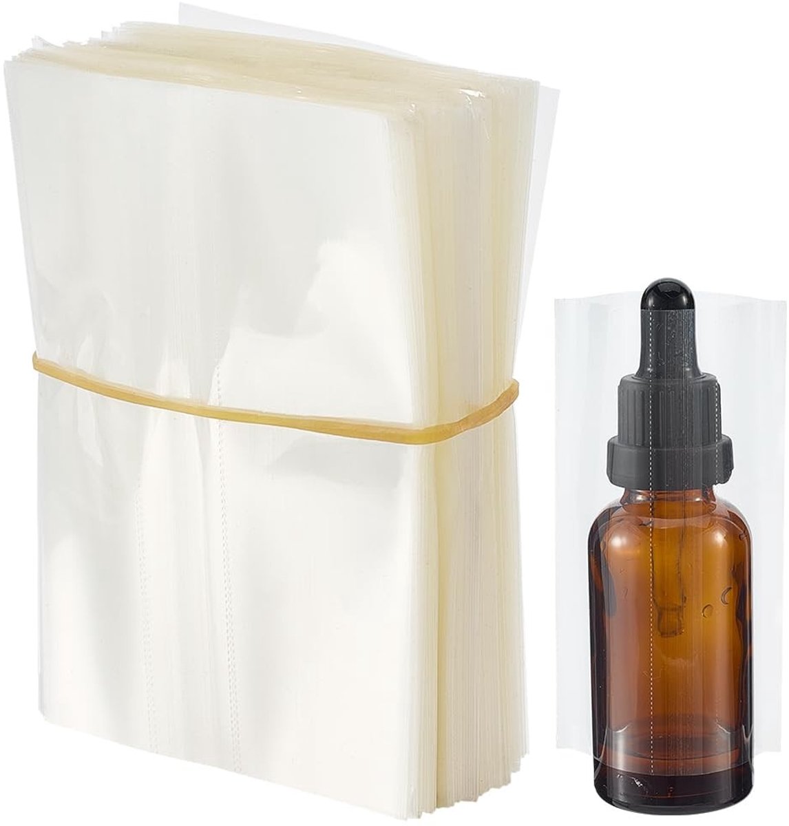 Dailygoods- Krimpbanden 600 stuks - 9.1 x 6 cm - Verpakkingsmateriaal - Afdichtingen - Geschikt voor flessen - Schokbestendig - Perfect voor DIY projecten - Verpakking