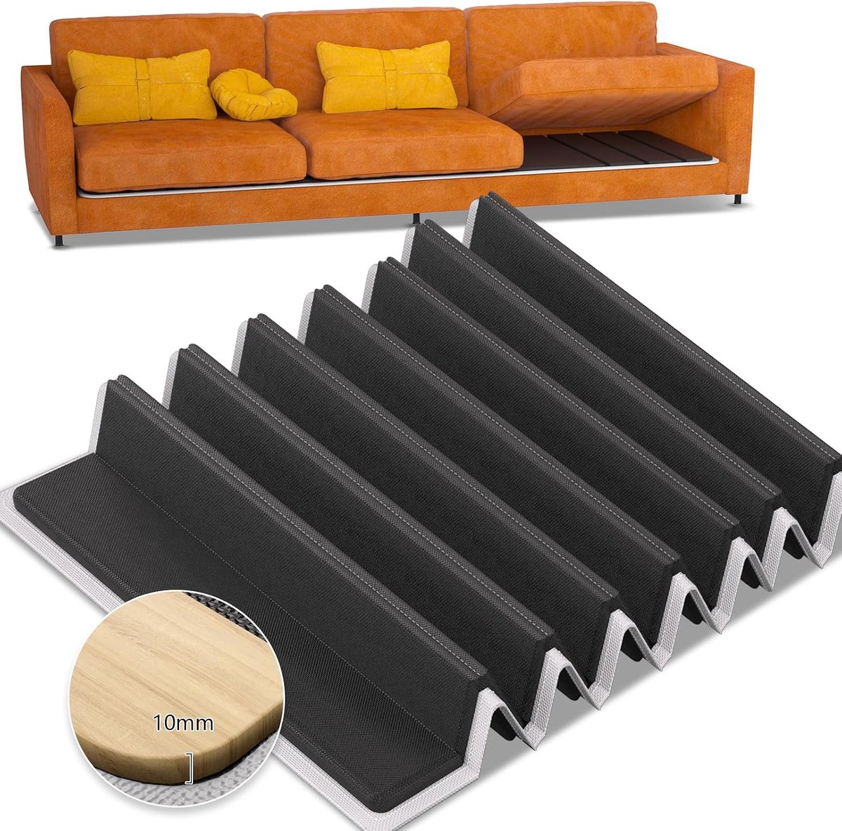 Houten banksteunplaat - Bank reparatieplaat - Zitcomfort herstellen - Robuuste meubelkwaliteit - 60 x 170 cm - Grijs