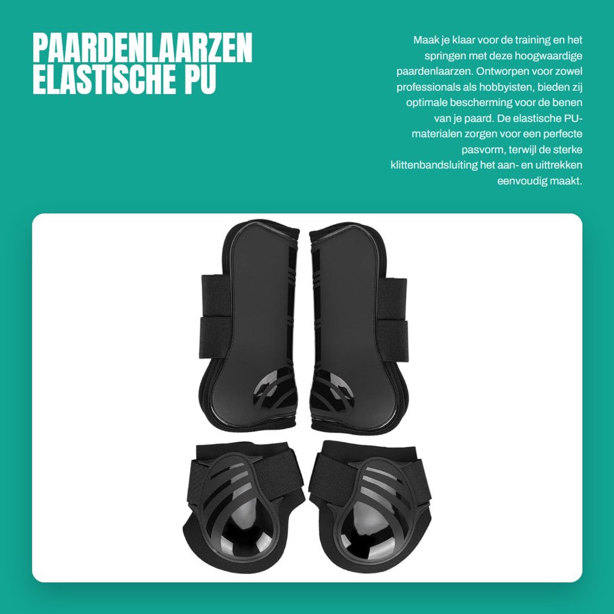 Dailygoods- Paardenlaarzen - 2 Paar - Elastische Pu