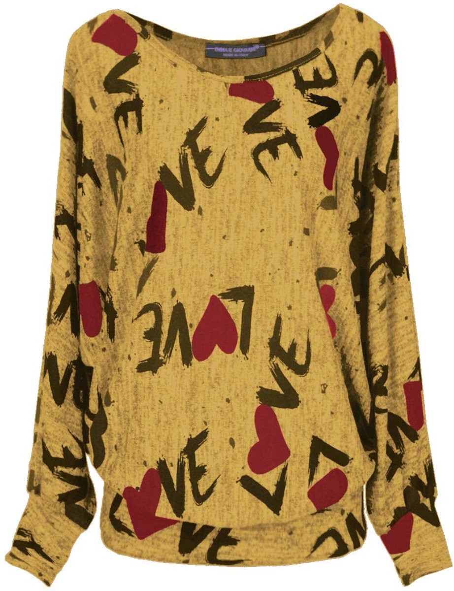 Dailygoods - Dames Baggy Truien/Top Oversized Met Print - Comfortabele Pullover