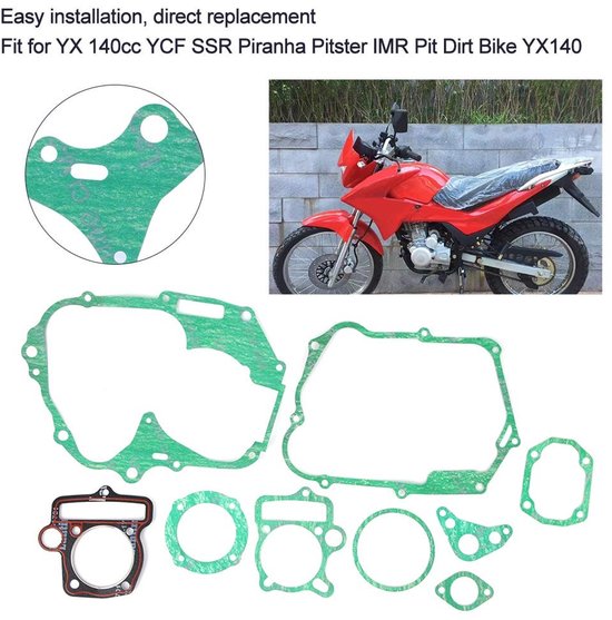 JHUBERS- Pakkingset - Geschikt voor YX YCF SSR Pitster IMR Pit Crossmotor YX140 - Automotor - Hoogwaardige kwaliteit - Duurzaam materiaal van Jhubers — afbeelding 5