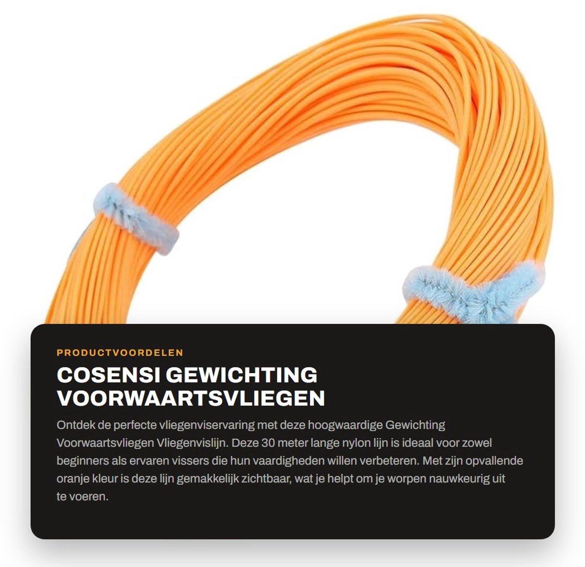 Dailygoods- Vliegenvislijn 30 m nylon - Gewicht 21-35 gram - Geschikt voor Stream/Rivier/Meer - WF-4F/5F/6F/7F/8F - Oranje - Gloednieuw - Vissnoer