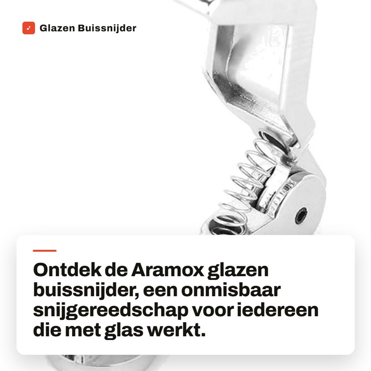 Dailygoods - Glazen Buissnijder - Snijgereedschap - Duurzaam Ontwerp - Handgereedschap - Zinklegering - Voor Glas Tubing - Compact en Lichtgewicht