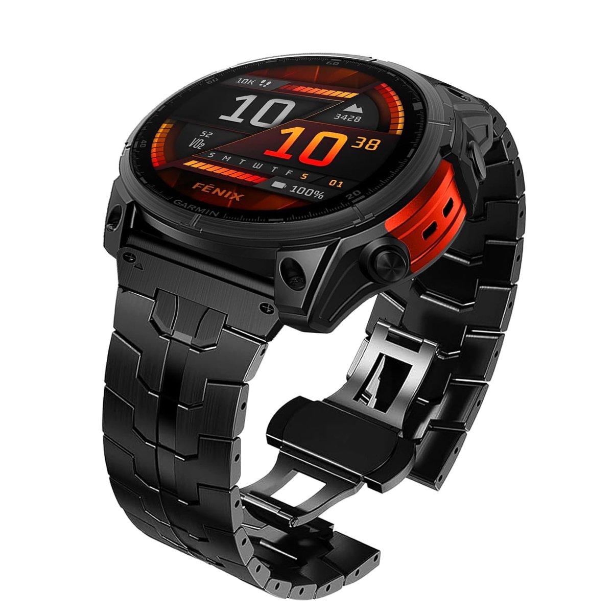 Dailygoods- Titanium Band 20 mm - Compatibel met Garmin/Fenix/Amazfit/Galaxy Watch - Vervangende Polsband - Schokbestendig - Lichtgewicht - Snelle Bevestiging - Horlogeband