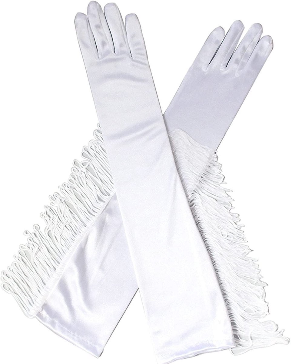 Dailygoods- Handschoenen Dames Lange Satijnen - Avondhandschoenen - Operahandschoenen - Danshandschoenen - Halloween - 10 x 48 cm - Avondkleding