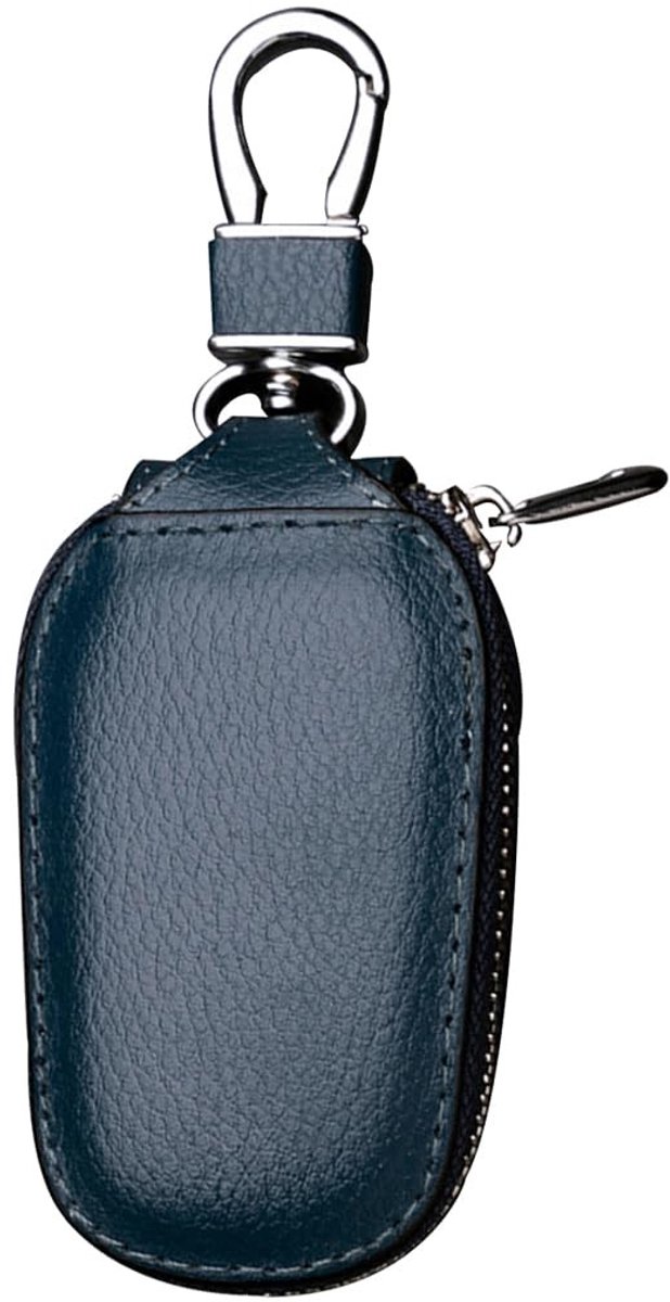 Dailygoods- Autosleuteletui Hoogwaardig Rundleer - Sleutelsignaalbescherming - Metalen Ritssluiting - Karabijnhaak - Universele Bescherming - Afmetingen 8,5 x 4,5 cm - Sleuteltas