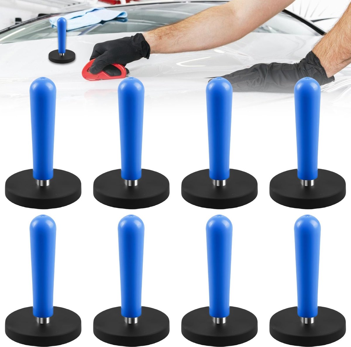Dailygoods- Automontagemagneet 8 Stuks - Magneethouder - Foliegereedschap - Doe-het-zelf - Autofolie - Sterke Magneten - Magneet