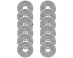 Dailygoods- Wisdoeken 12 Stuks - Herbruikbare Microvezel - Compatibel met Dreame X50/X40/L20 Ultra - Xiaomi X20 Pro/Max - Wasbare Dweilpads - Universele Pasvorm