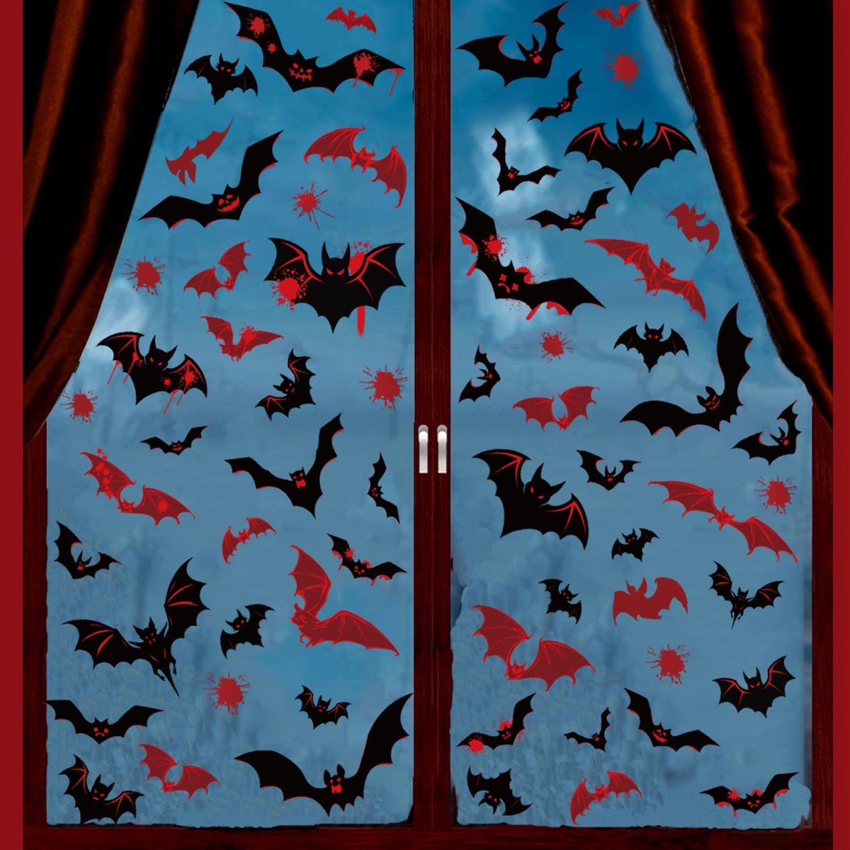Dailygoods- Raamdecoratie Halloween - Raamstickers Kinderen - Zelfklevend - Verwijderbaar - Decoratie voor Feest - Geschikt voor Glad oppervlak