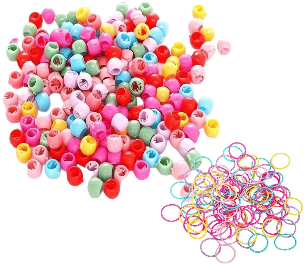 Cosensi- Haarkralen 200 Stuks - Mini Haarelastiekjes 100 Stuks - Creatieve Kapsels - Haaraccessoires Meisjes - Lichtgewicht en Duurzaam - Veilig voor Dagelijks Gebruik