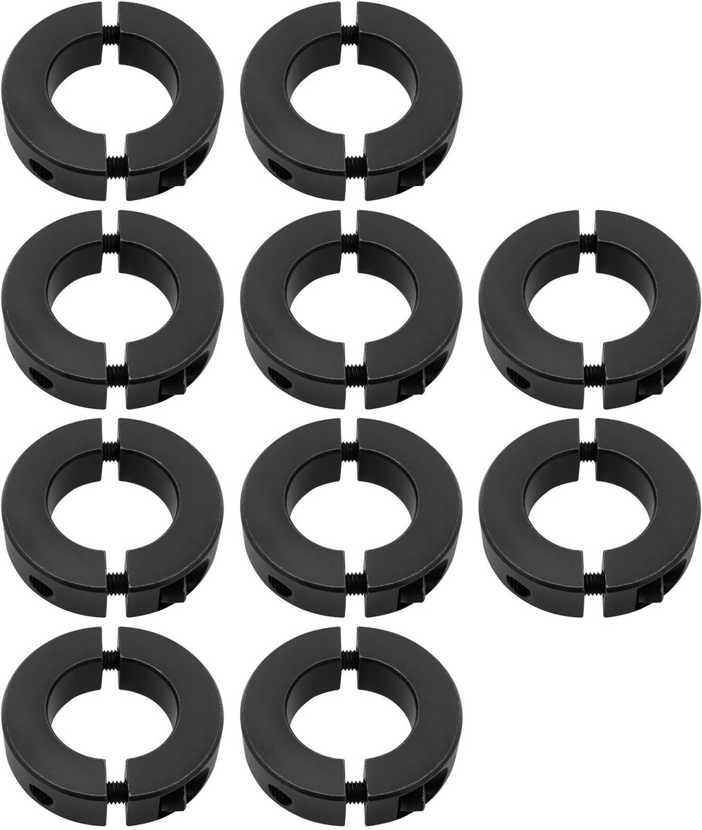 Dailygoods- Splitklem 10 Stuks - Staal Klem - Bevestiging voor Tandwielen/Blokken - 45x25x12mm - Geschikt voor Mechanische Apparatuur - Eenvoudig te Installeren - Klemring