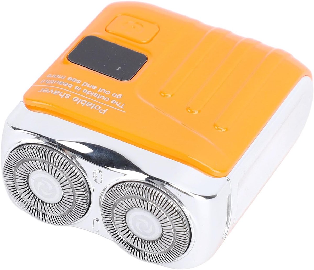 Baardtrimmer Mannen - Elektrisch Scheerapparaat - Precisie Trimmen - Dubbele Magneetkoppen - 11 x 10 x 5 cm - Oranje