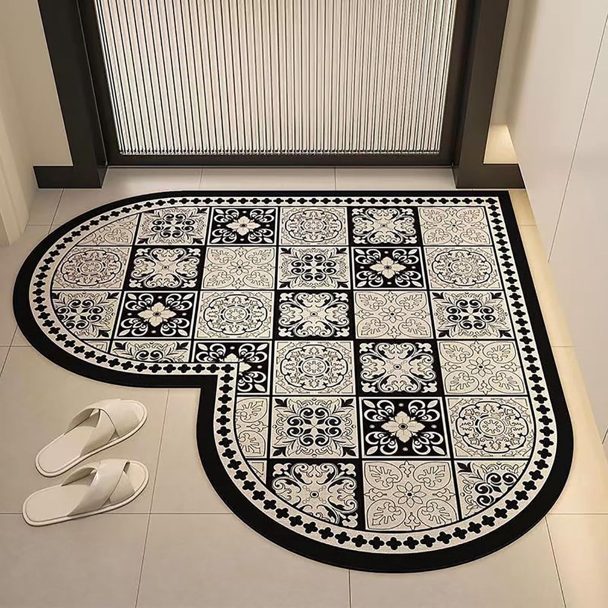 Hartvormig Badtapijt - Voordeurmat Antislip - Water Absorberen - Sneldrogend Comfort - 80 