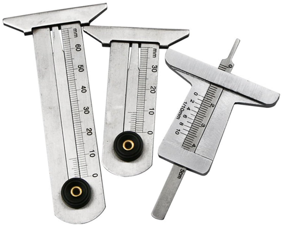Loopvlakdieptemeter - Bandenprofiel liniaal - Profiel meten - Comfortabele grip - 0-50 mm - Zoals getoond