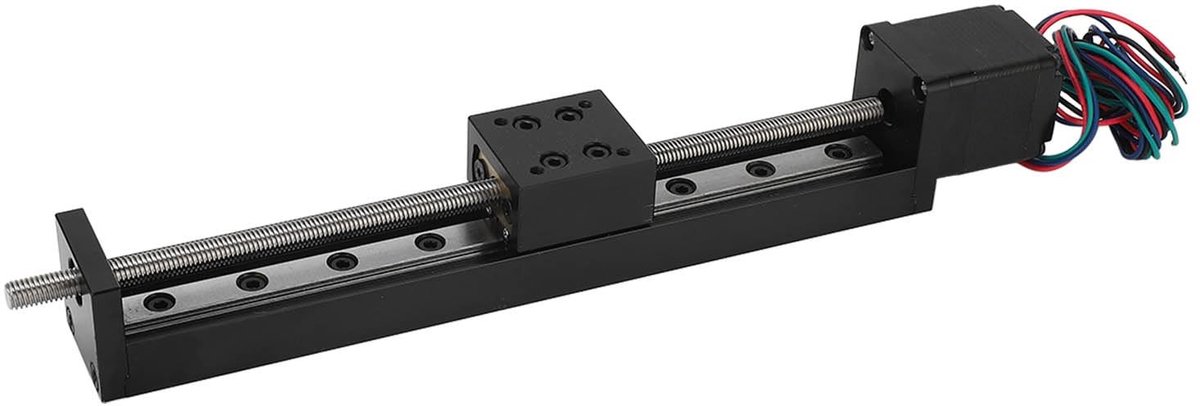 Dailygoods- Podiumactuator 150 mm Slag - Lineaire Schuiftafel - T-vorm Schroef - Enkele Rail - Positioneringsnauwkeurigheid ± 0,1 mm - Belasting tot 5 kg