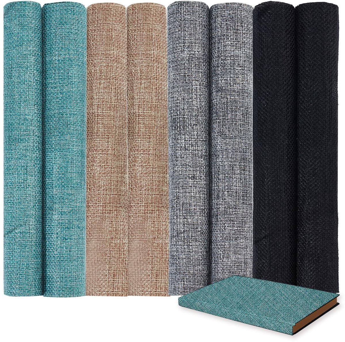 Dailygoods - Set van 8 Boekstof en Papieren Hoes voor Doe-Het-Zelf Projecten