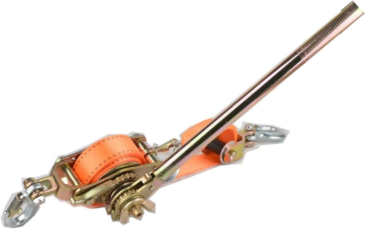 Handtrekker met band - Kabelspanner spanband - Objecten spannen trekken - Koolstofstaal constructie - 2 Ton capaciteit - Gekleurde plating