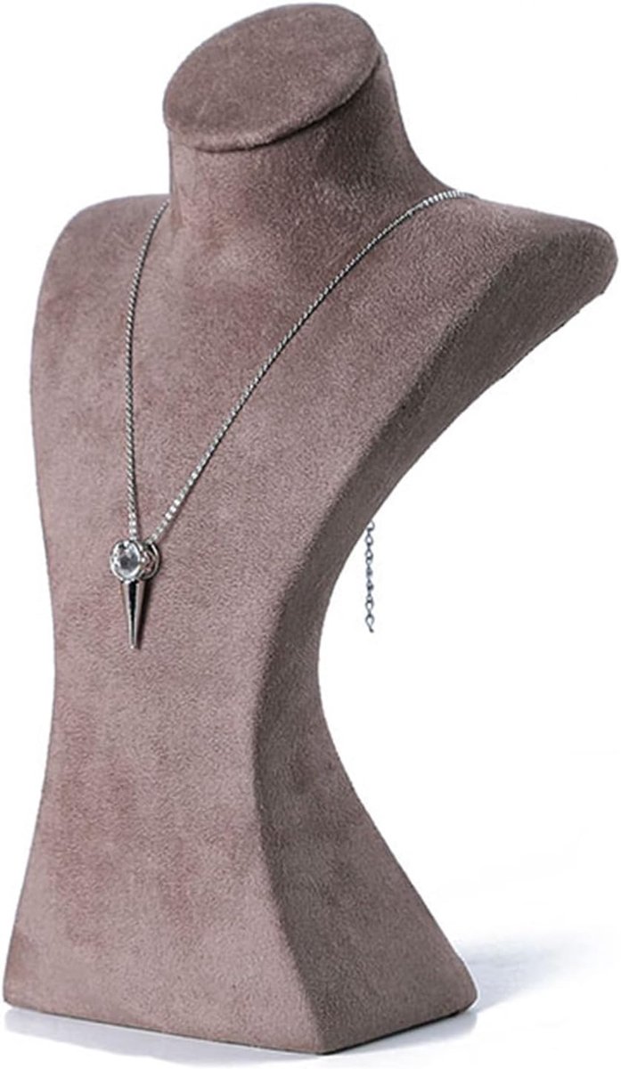 Sieraden Displaystandaard - Hanger Buste - Sieraden Presenteren - Fluwelen Afwerking - Groot - Zwart