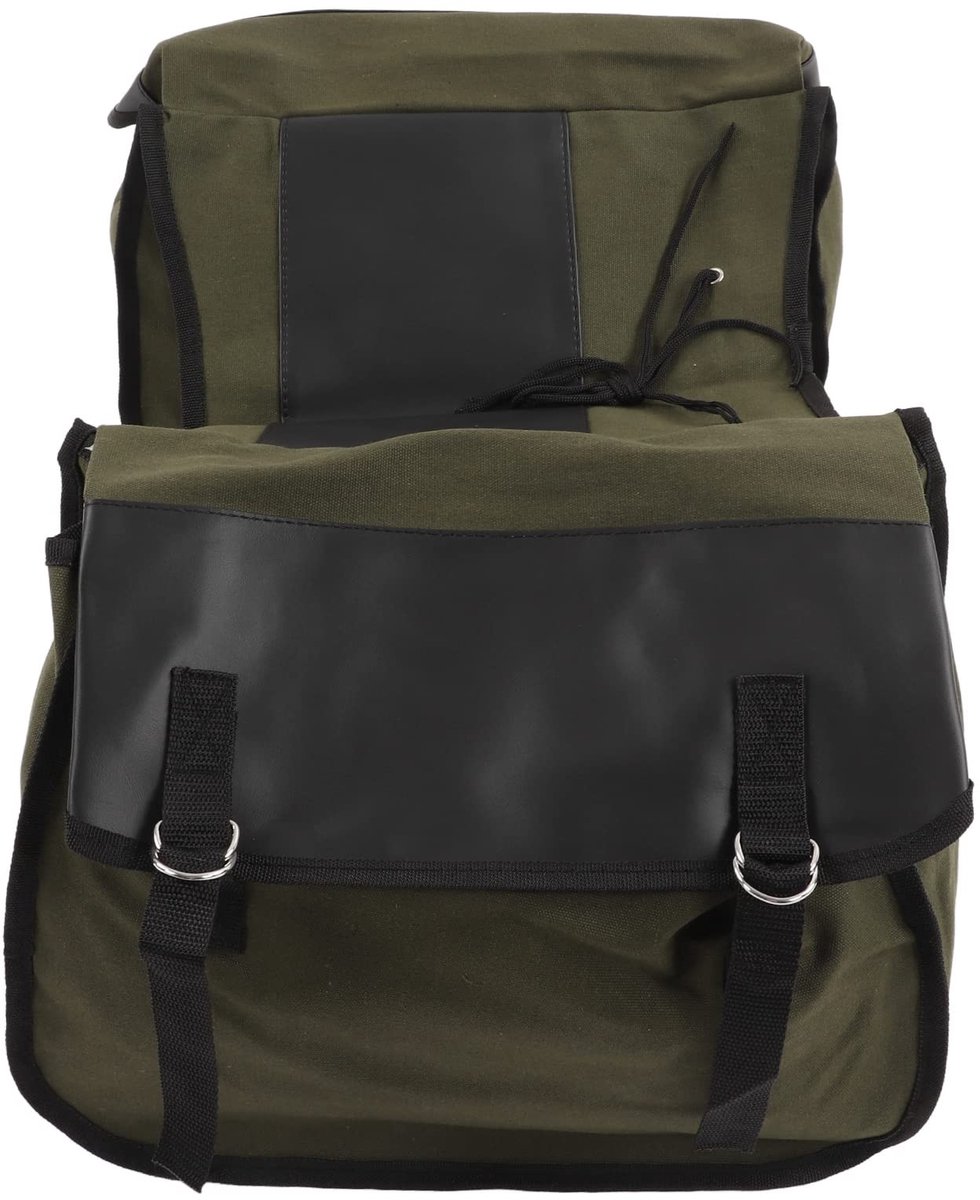 Dailygoods- Fietstas Grote Capaciteit - Fietstas Dubbel - Fietstas Rugzak - Fietstas Waterdicht - Fietstas Canvas/Leer - Stevige Structuur - Fietsbagage
