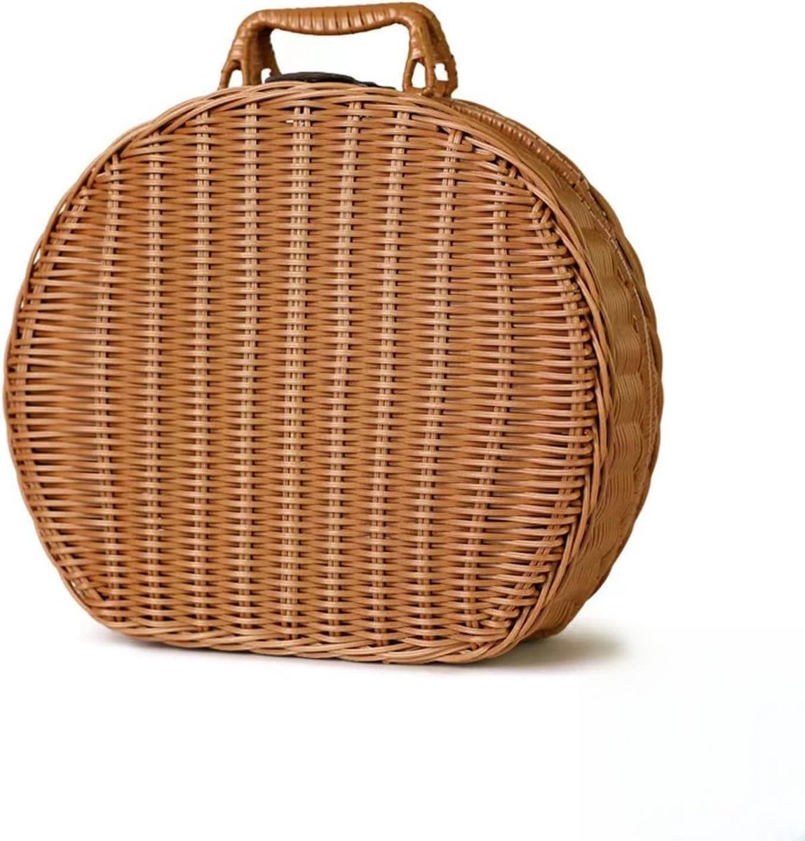 Dailygoods- Opbergmand Bruin - Kunststof - Lichtgewicht - Duurzaam - Geschikt voor Kleding - Afmetingen 23 x 20 x 11 cm - Opbergdoos