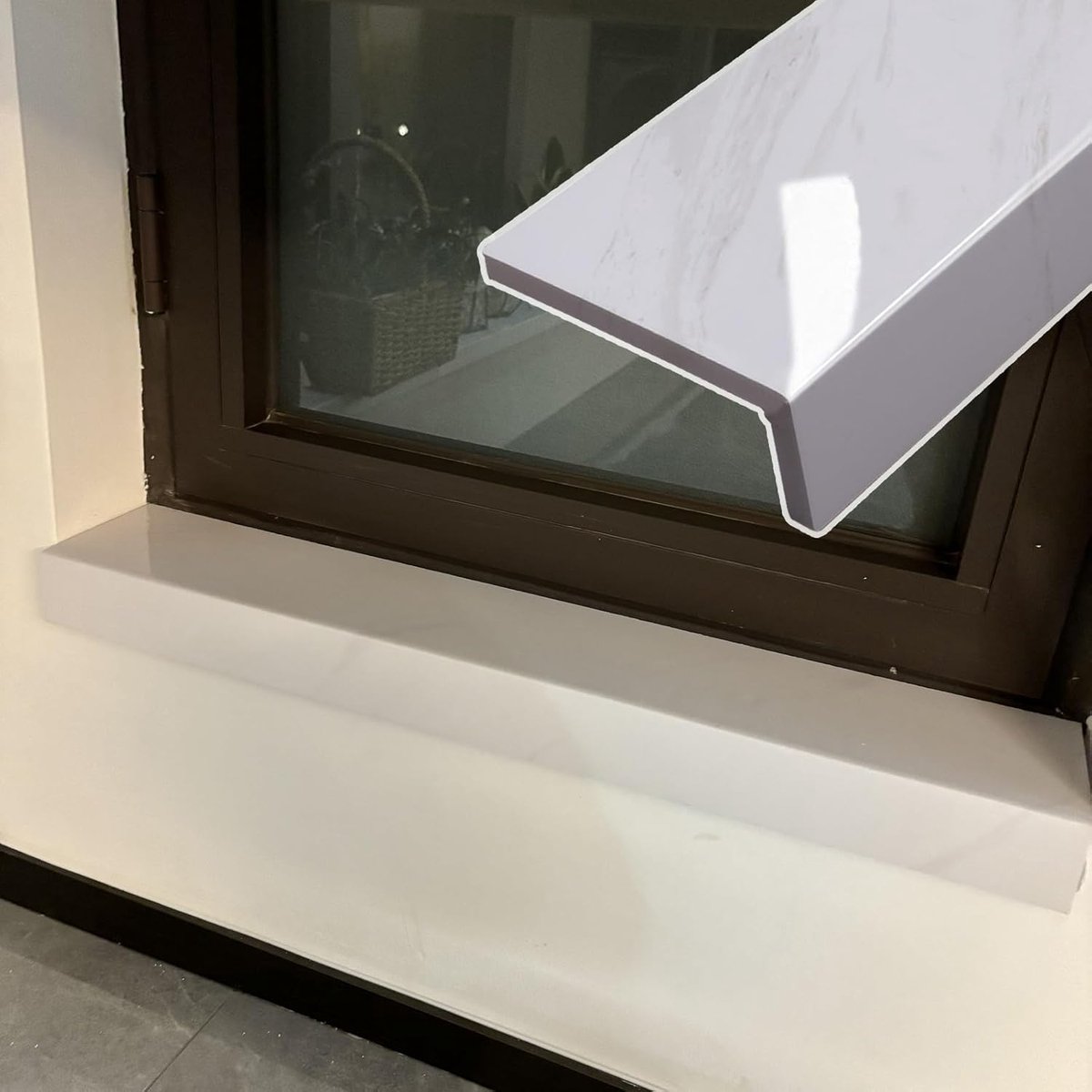 Vensterbank Afdekplaat - Beschermend Paneel - Woonkamer Decoratie - Verbergt Beschadigingen - Aanpasbare Maten - Textuur Wit