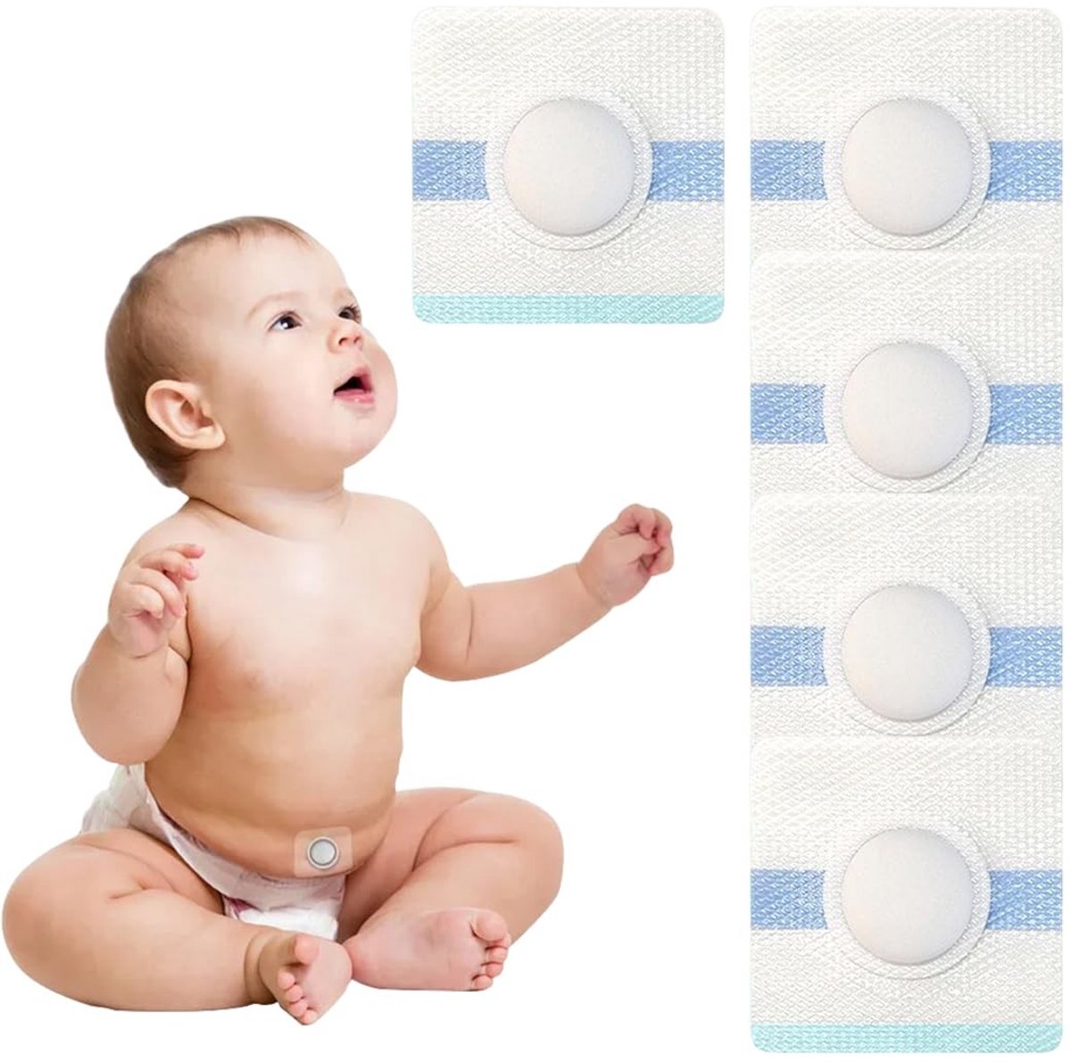 Dailygoods- Navelpleister 5 Stuks - Navelbreukpleister - Buikpleister - Huidvriendelijk - Ademend - Zacht PU Materiaal - Navelstrengpleister