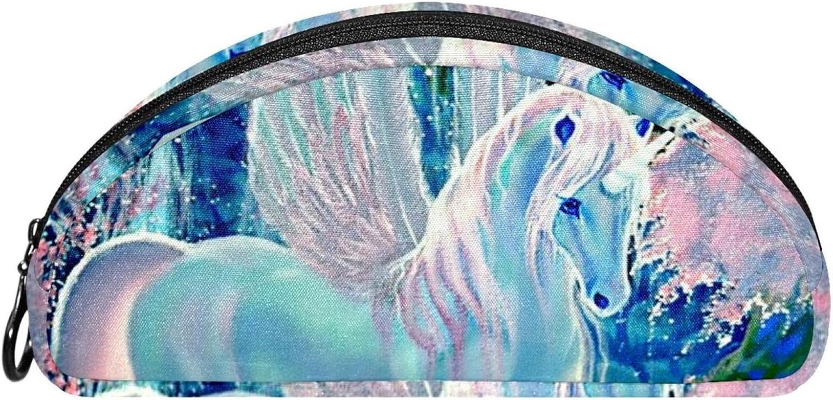 Etui Halve Cirkel - Pennendoos Pouch - Bureau Organisatie - Creatief Ontwerp - 19.5x4x8.8cm - Geel