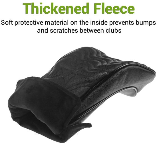 Dailygoods - Golfclub Hoofd Covers - 1/3 Stks Zachte PU Golf Putter Headcovers van Dailygoods — afbeelding 4