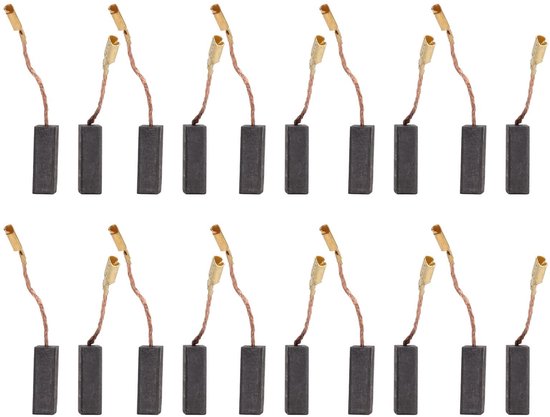 Dailygoods - 20 Stuks Carbon Borstels - Hoogwaardige Borstels - Eenvoudige Installatie - 5x8x15 Mm - Betrouwbaar Onderdeel - Geschikt Voor Diverse Ger... van Dailygoods — afbeelding 2