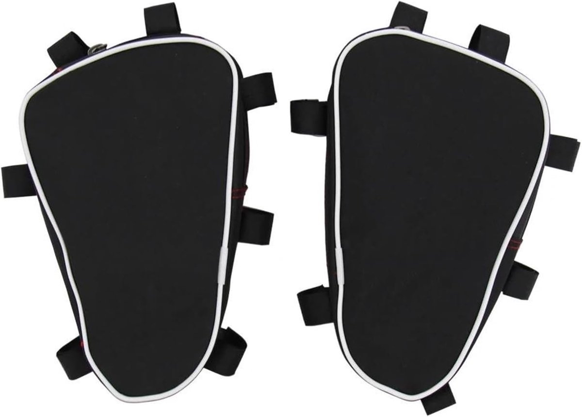 Valbeugeltassen Motor - Frame Opbergvak - Motor Reizen - Waterdicht Nylon Materiaal - Set van 2 - Zwart