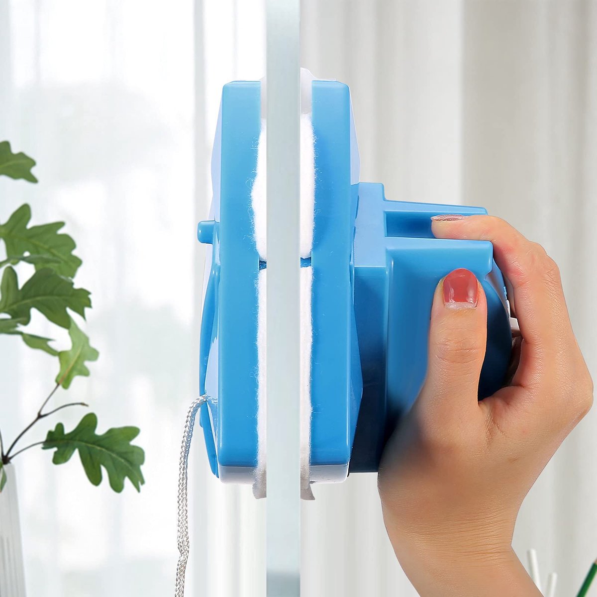 Dailygoods- Raamschraper Dubbelzijdig - Magnetische Glasreiniger - Voor Glasdikte 4-28 mm 