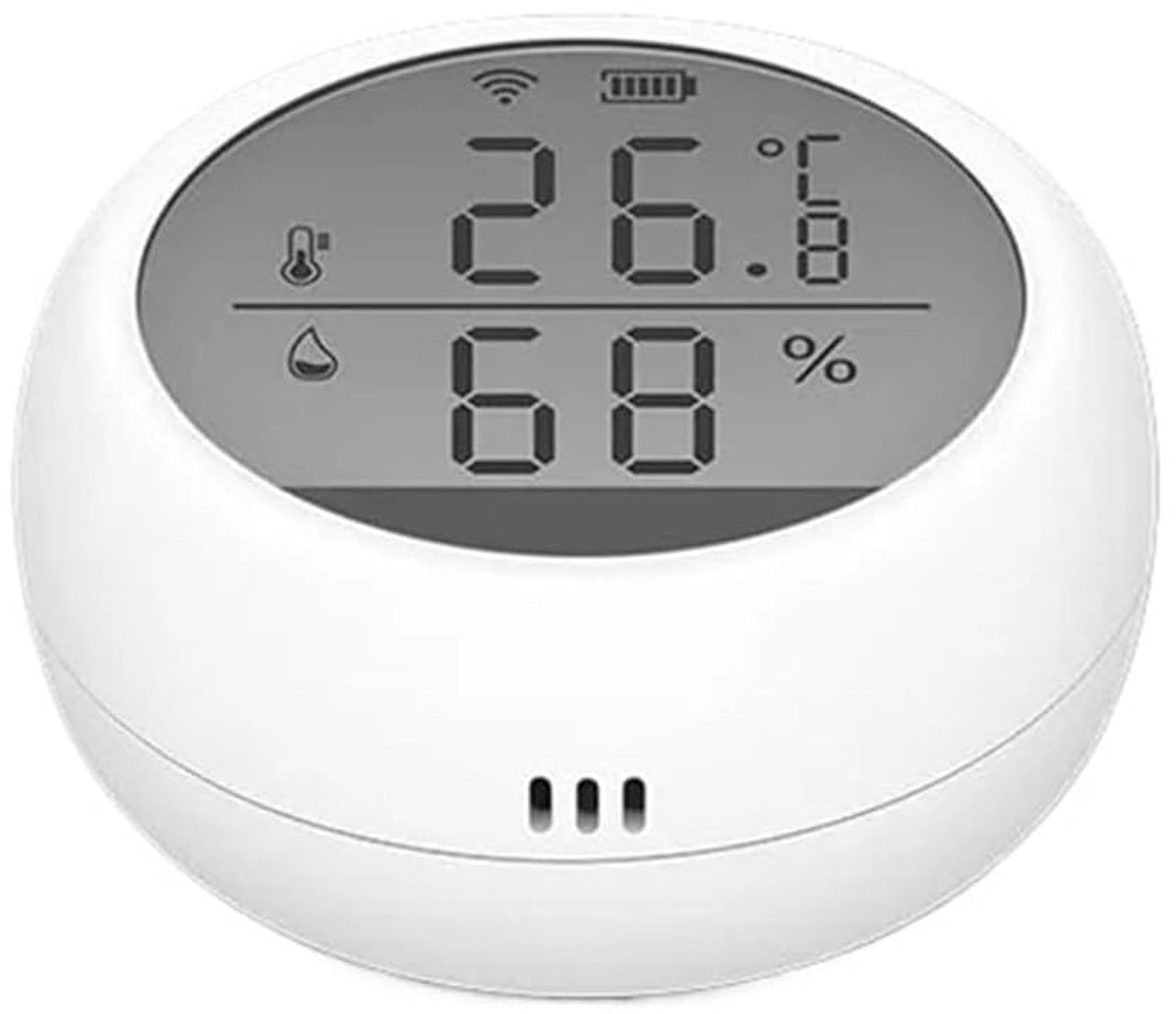 Slimme Sensor - Hygrometer Thermometer - Klimaat Bewaken - Wifi Connectiviteit - 2 Stuks - Wit