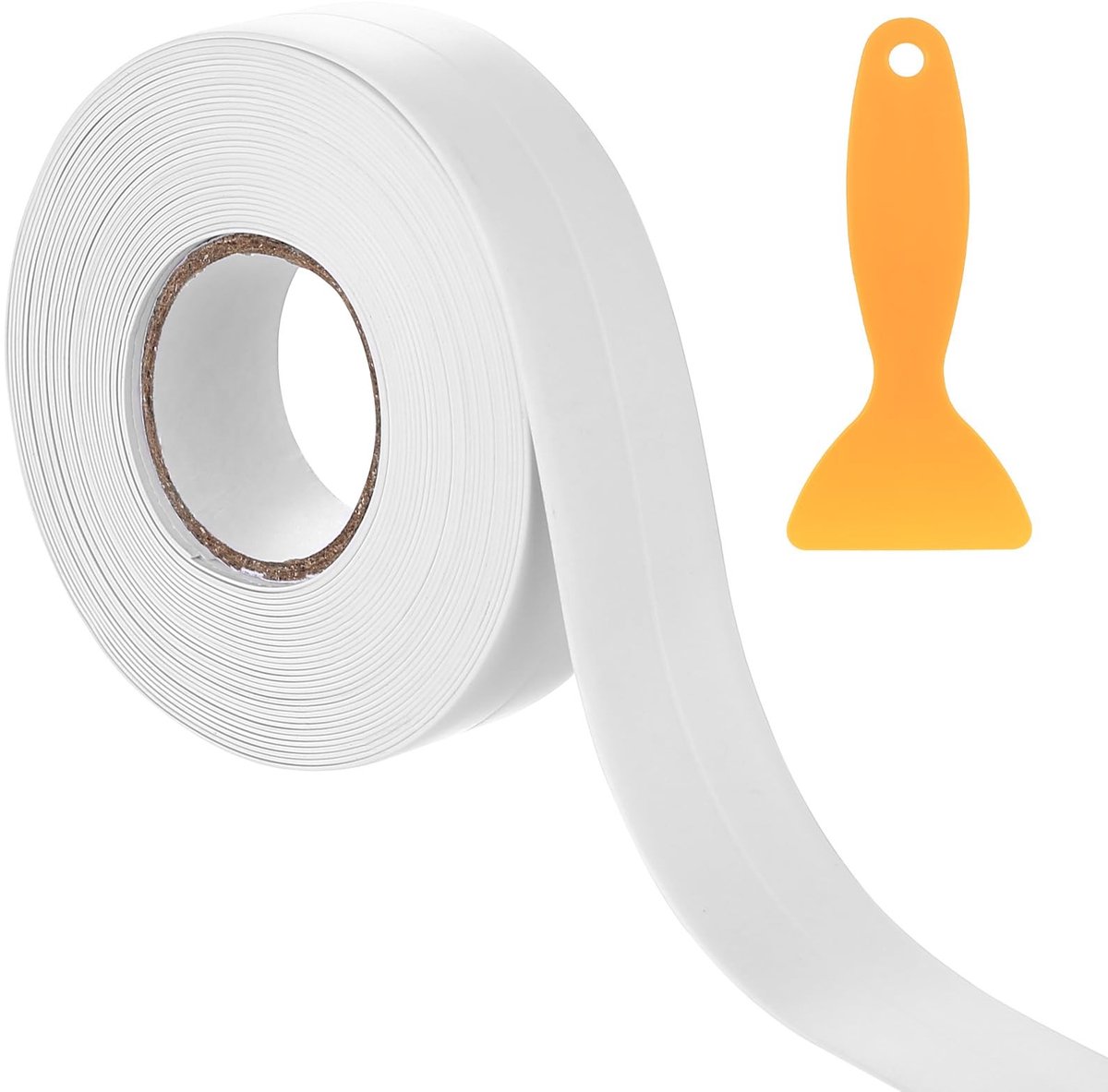 Dailygoods- Plint Zelfklevend - Waterdicht PVC - Flexibel 2 x 2 cm - 10 m - Vloerlijsten - Afdichtingseigenschappen - Geschikt voor Badkamer/Keuken - Plaklijst