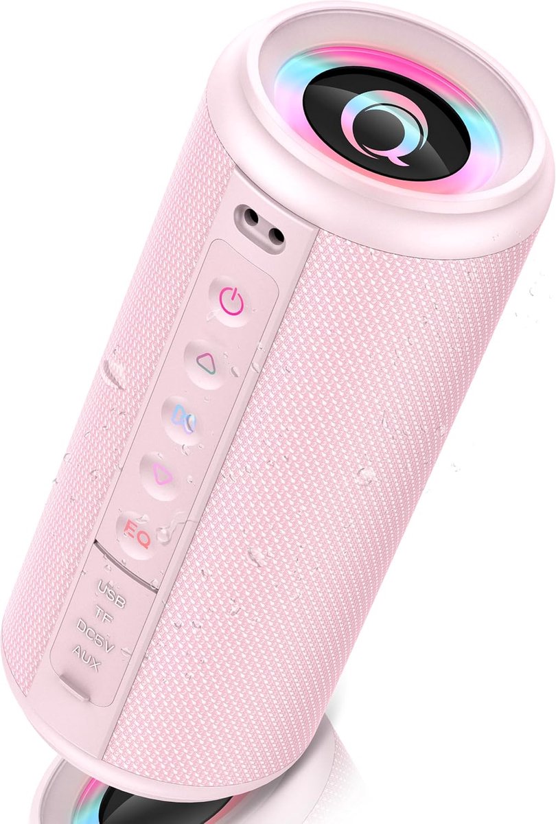 Draagbare Speaker - Muziekbox Geluid - Muziek Luisteren - RGB Verlichting - 20.4 cm - Zwart