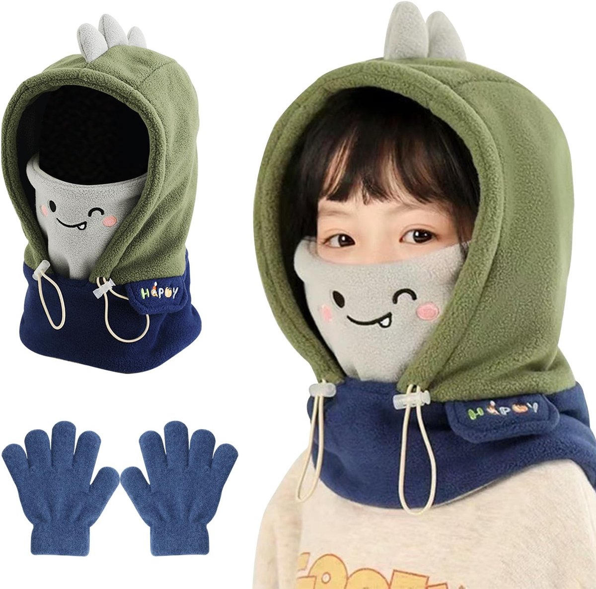Thermische Unisex Balaclava voor Kinderen met Handschoenen - Winddichte en Koudebestendige Bescherming voor Winterse Activiteiten zoals Tennis en Hardlopen