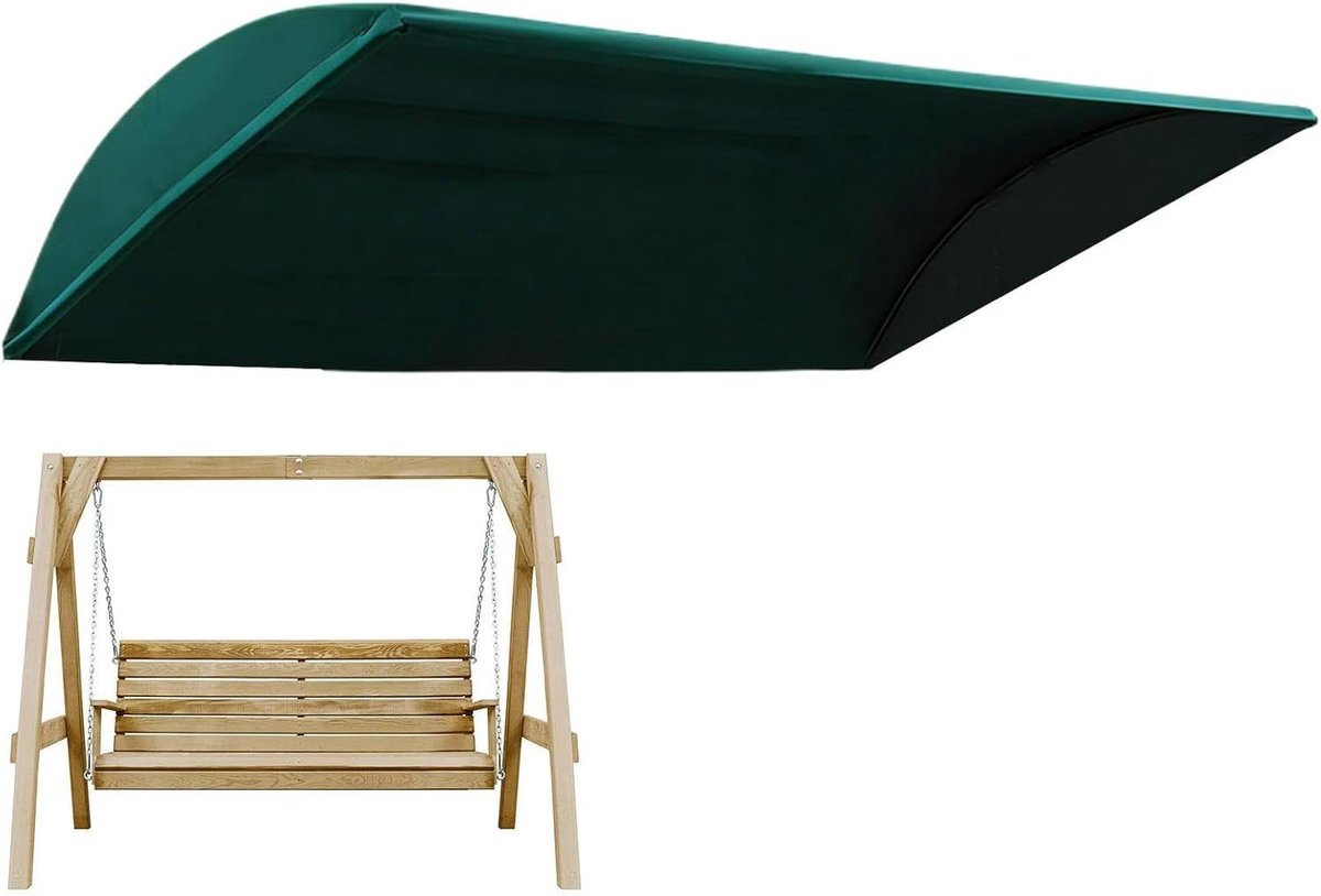 Schommelbank Luifel - Zitbank Vervanging - Buiten Ontspannen - Waterdicht Oxford Materiaal - 195x123 cm - Groen