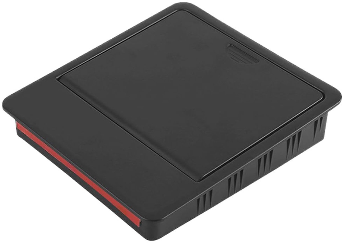 Dailygoods- Opbergdoos - Geschikt voor Te*sla Model 3/Y - Duurzaam ABS - Organizer voor middenconsole - Verbeterde opbergruimte - Zwart - Opbergvak