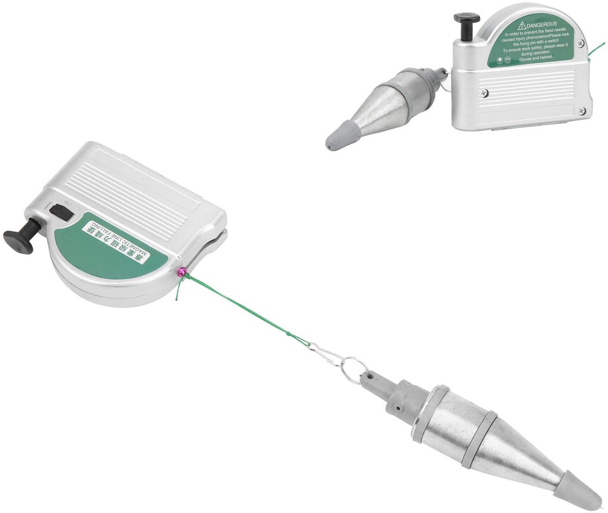 Dailygoods- Schietlood Hoge Hardheid - Magnetische Draadhamer - Instelbare Afstand - Duurzaam Metaal - Flexibel en Handig - Geschikt voor Verticale Meting - Meetlint